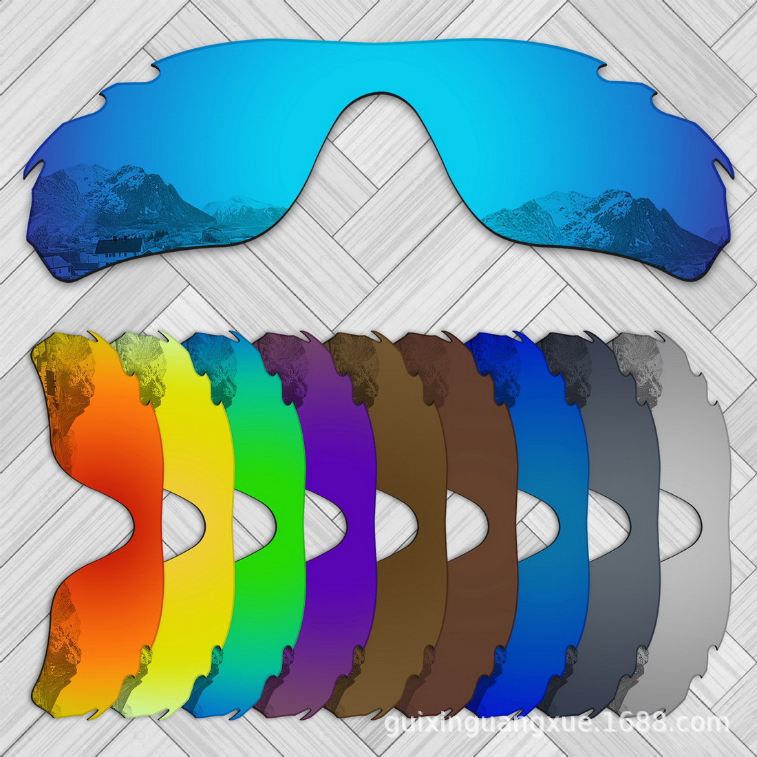 radarlockedgevented通风款雷达锁偏光替换镜片