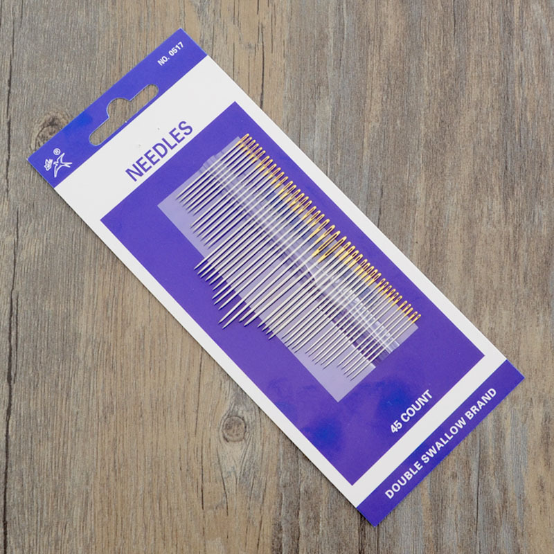 厂家直销多功能 双燕金尾多功能手缝针0517穿花针 45枚装