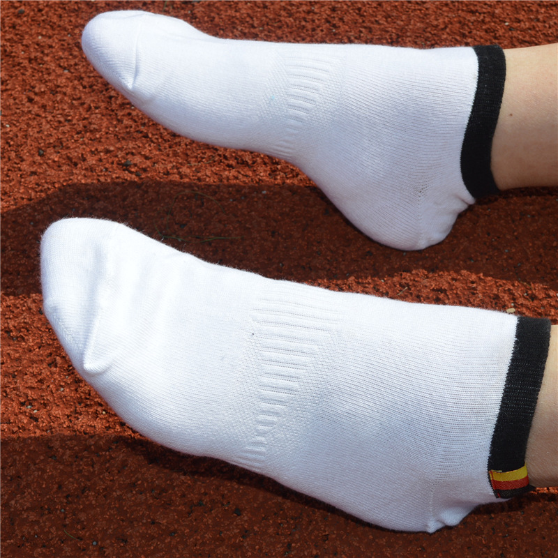 篮球足球白色尾单男生纯全棉运动袜子原单少年学生袜子批发正品