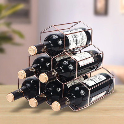 红酒架格子葡萄酒展示酒托架 酒柜酒瓶摆件创意现代简约家用客厅