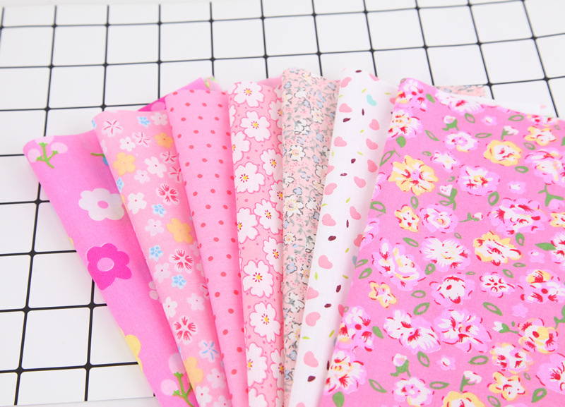 312粉色系diy手工7款拼布布组平纹花布纯棉小碎花棉布 厂家批发