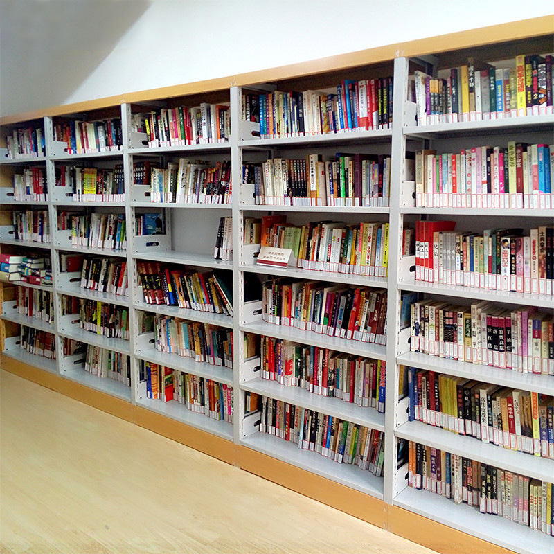 书店钢制书架学校图书馆阅览室书架单面双面铁书架货架档案图书柜