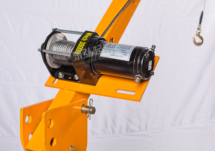 车载电动绞盘 12v24v吊运机小吊机电机 便携式车用自救钢丝绳绞盘