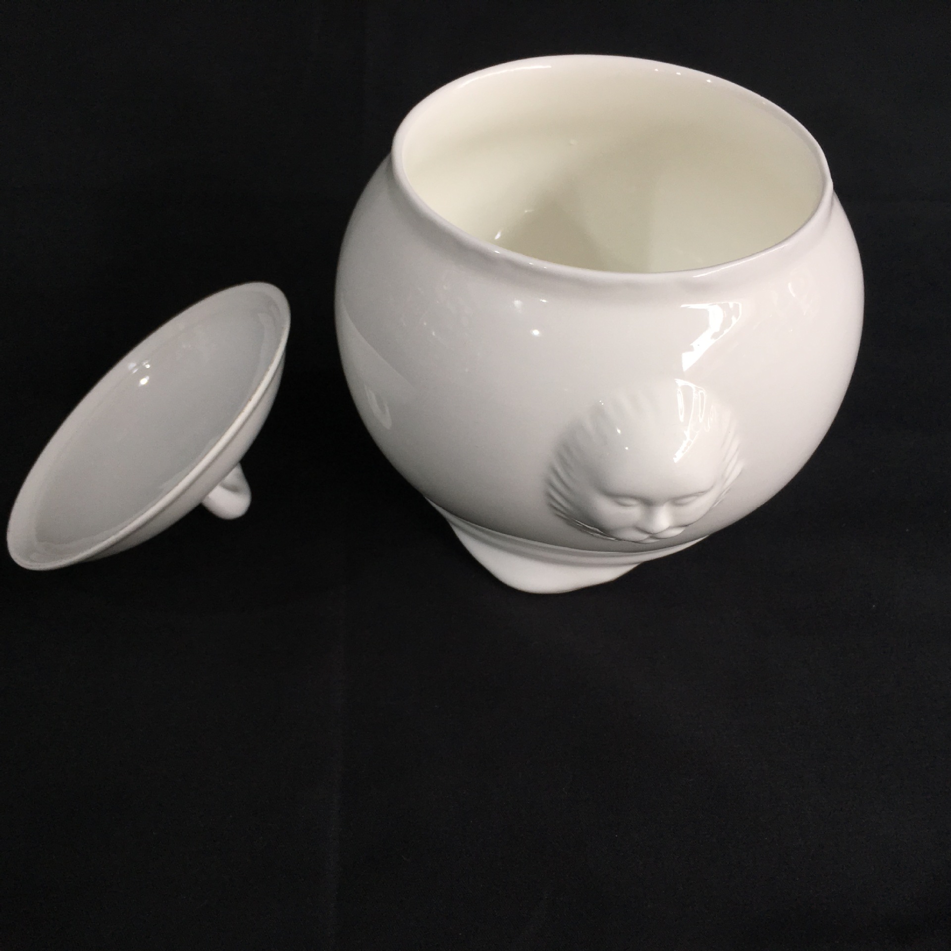 狮子头盅陶瓷盅 餐厅酒店炖盅 中餐厅陶瓷盅