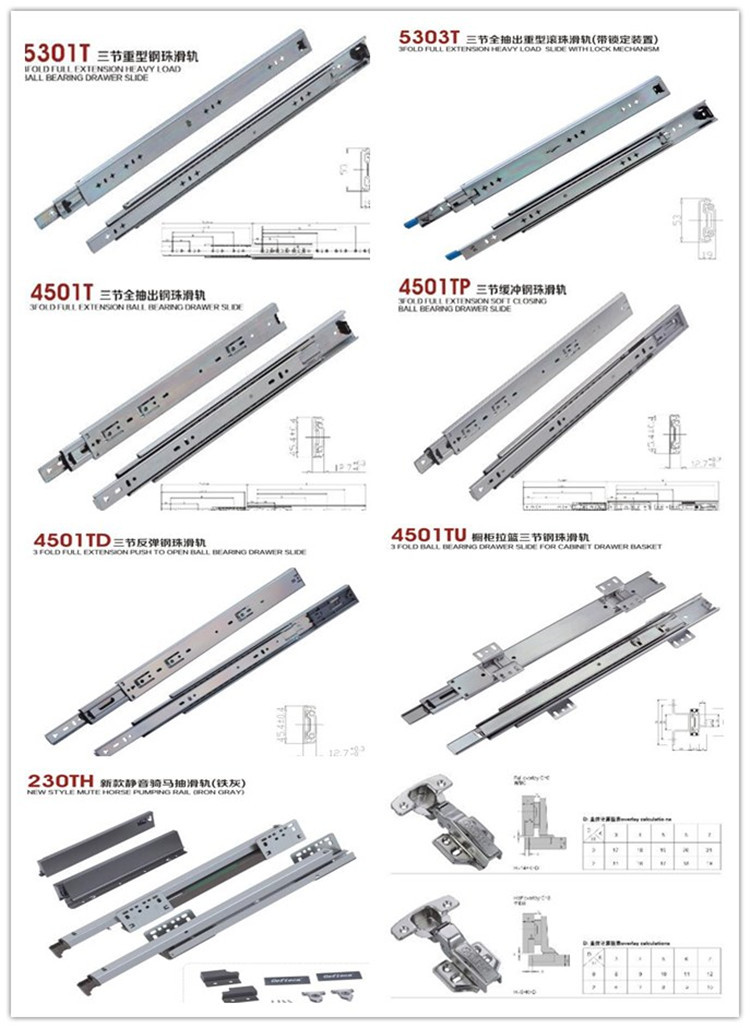 格菲卡重型滑轨三节轨53宽加长加厚房车抽屉轨道滑道带锁工业滑轨