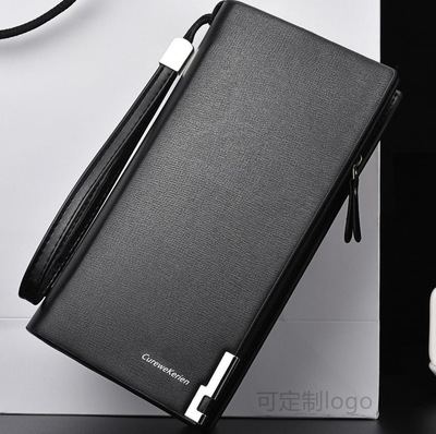 热销男长款拉链包韩版个性创意可放手机皮夹子多功能手拿包