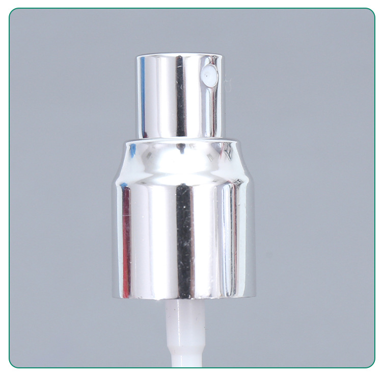 厂家批发泵头20牙斜肩喷雾银色乳液泵粉底液泵头按压式香水喷头