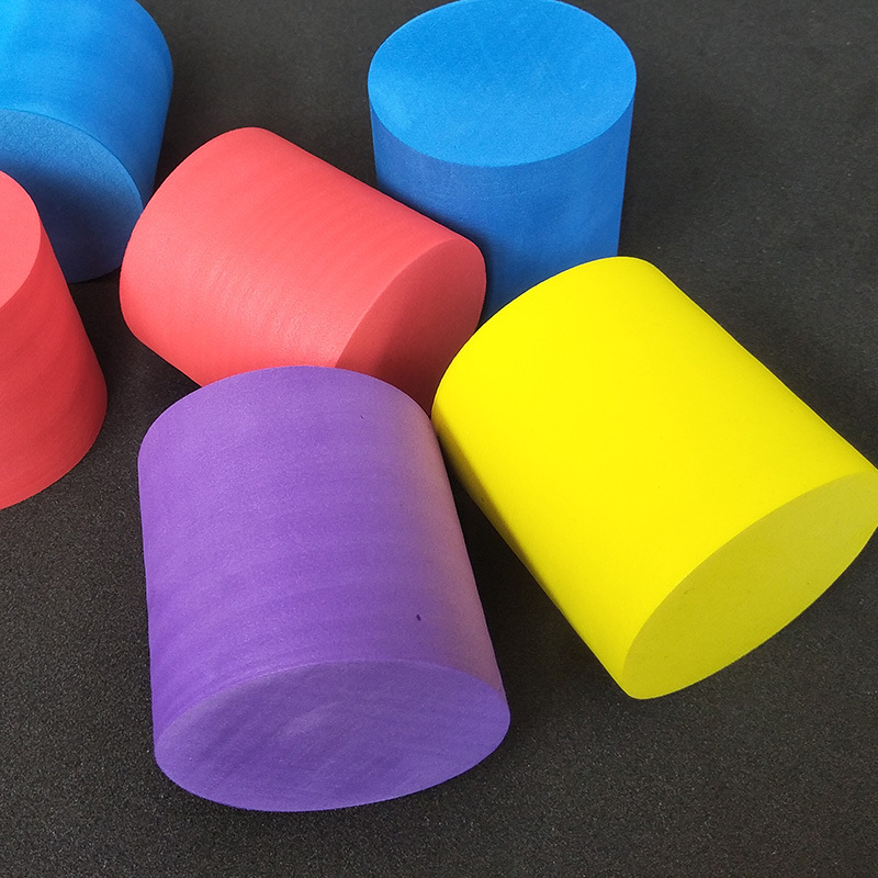 捷昕工厂 彩色eva海绵圆柱子 直径60mm线切割儿童玩具积木柱子