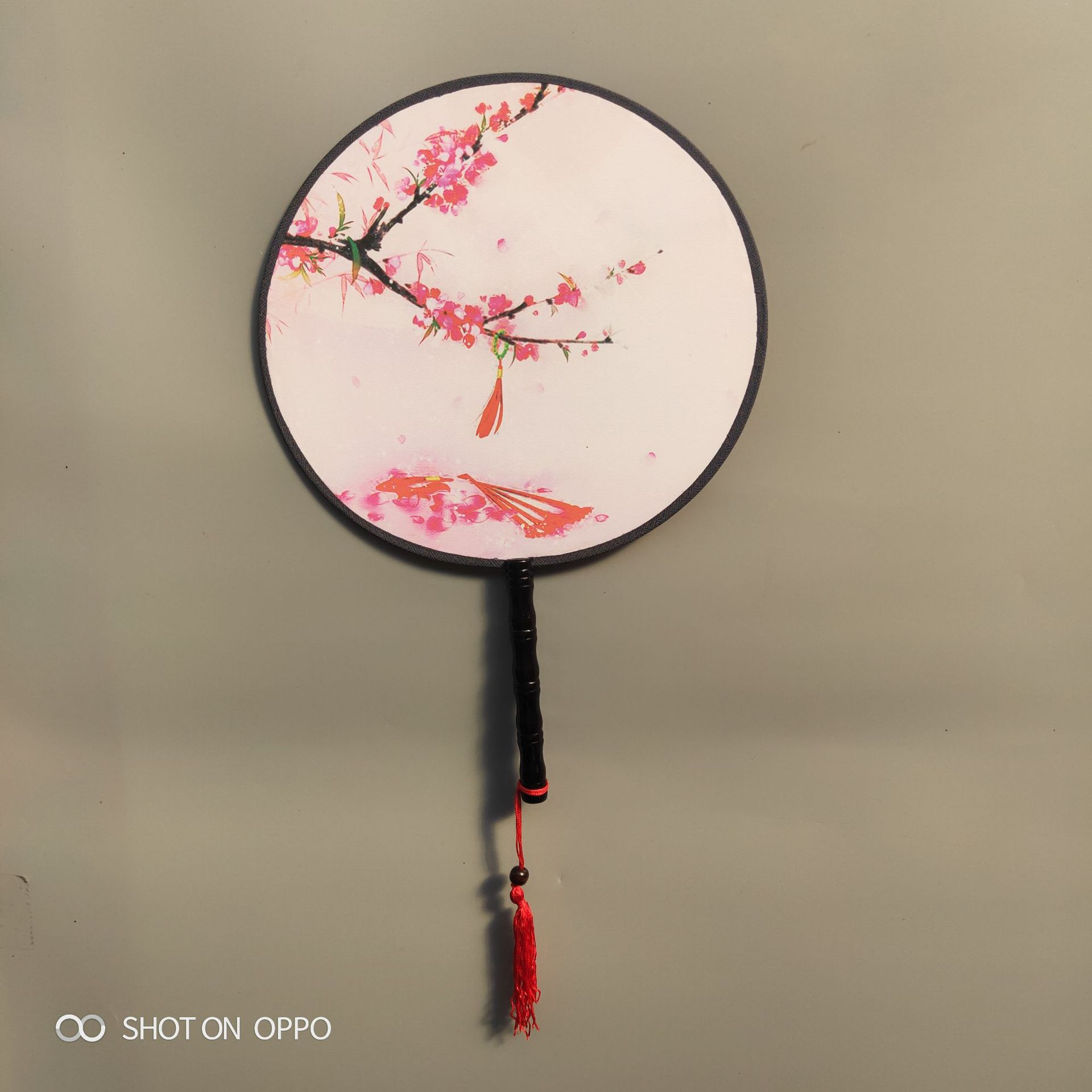 跨境电商 双面精品绢布团扇子 宫廷风扇 圆扇舞蹈旗袍走秀扇