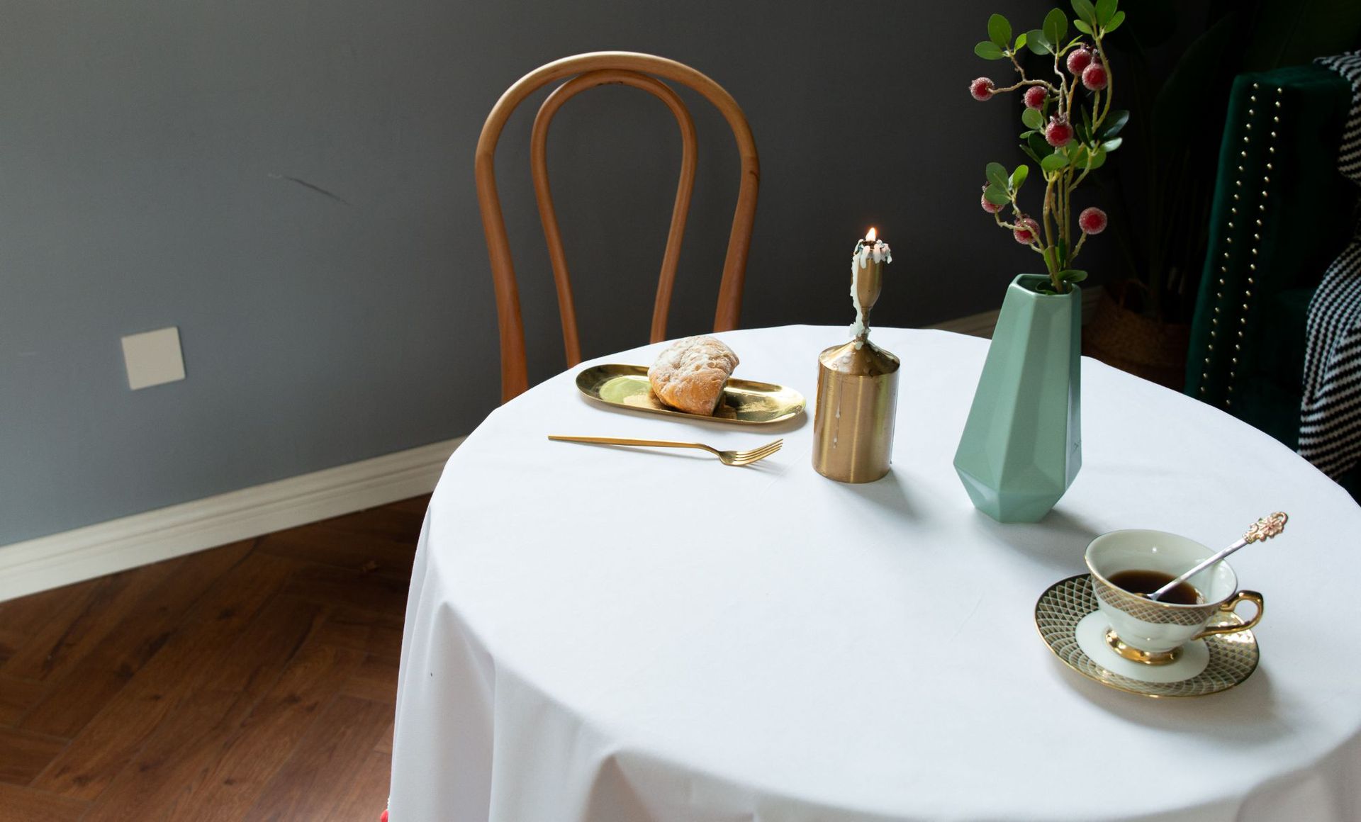 圣诞节圆桌布纯白流苏布艺台布跨境北欧式餐纯色桌布爆款ins批发