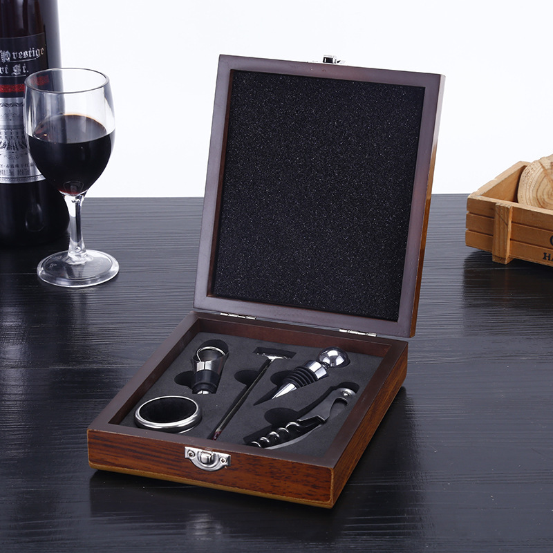 厂家直销热款红酒工具四件套不锈钢礼品葡萄酒开瓶器酒具套装定制