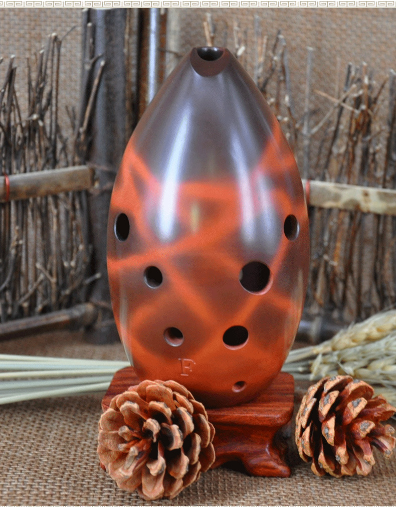 七星埙十孔陶埙10孔红陶单腔梨型初学者成人入门专业演奏民族乐器