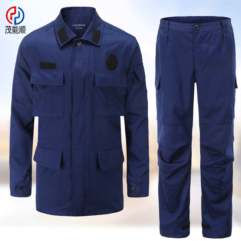 批发新式消f迷彩服配发火焰色夏作训服套装户外休闲拓展男耐磨