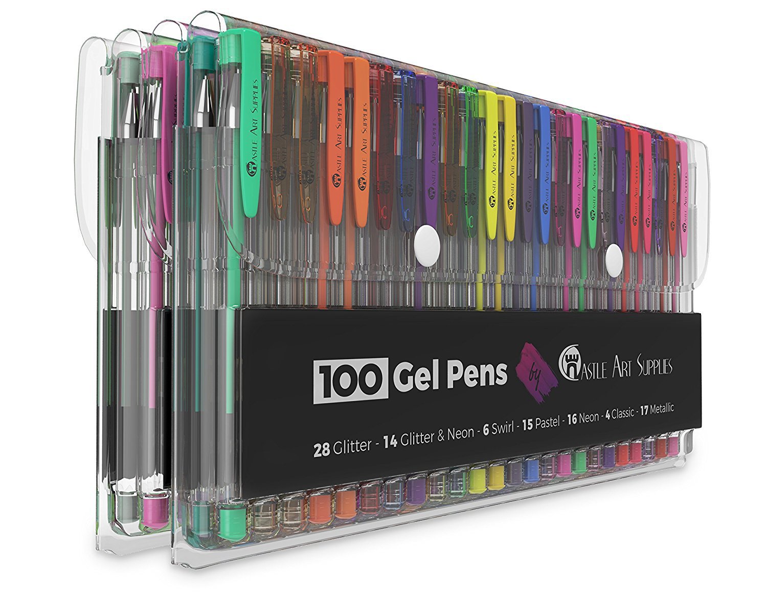 Cross-Border New Arrival Factory Direct Sales Creative Drawing Student Adult 100 Color Gel Pen Watercolor Pen Brush