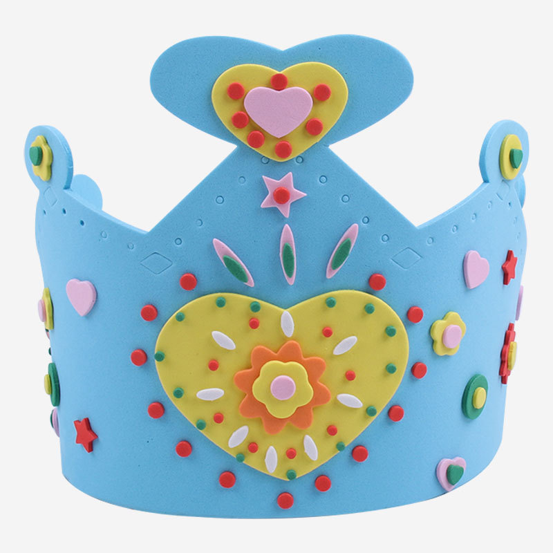 eva手工制作生日帽节庆儿童皇冠帽礼物幼儿园手工diy生日帽材料包