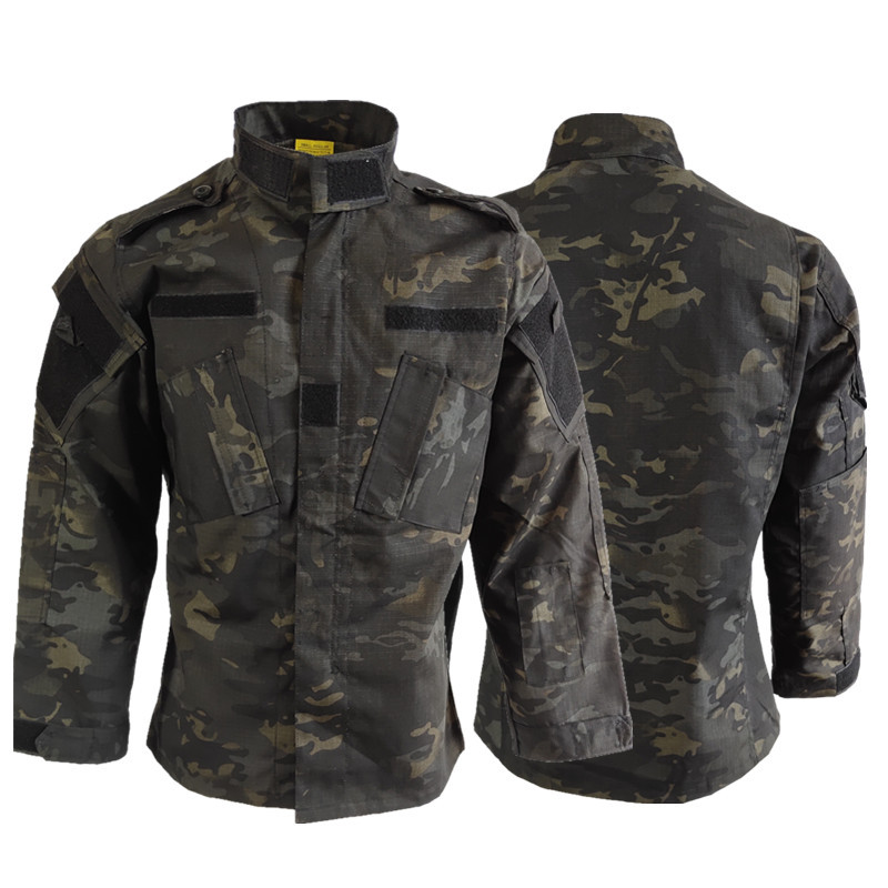 二代外军暗夜迷彩服耐磨特种兵战术套服黑cp多袋运动户外拓展训练