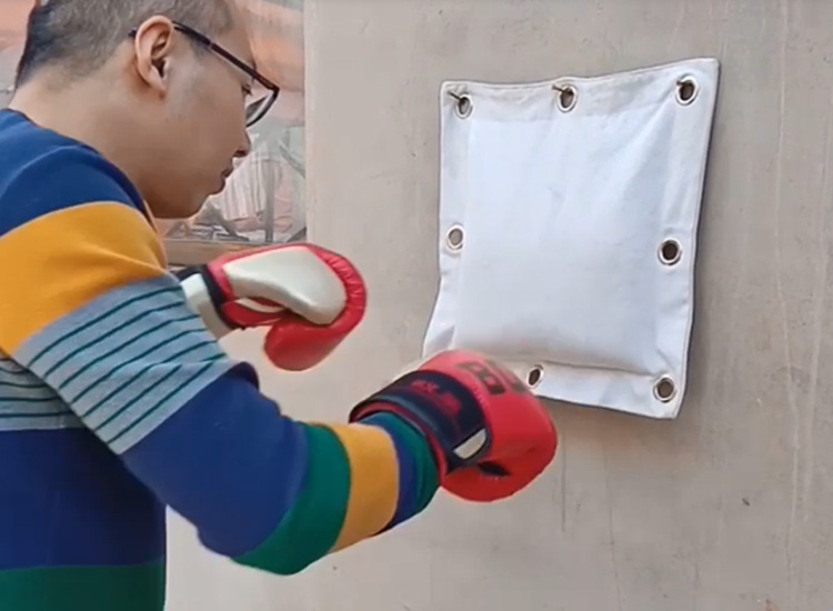 李小龙寸拳墙靶空皮 咏春墙靶 寸劲拳靶拳击墙靶手靶铁砂掌沙袋