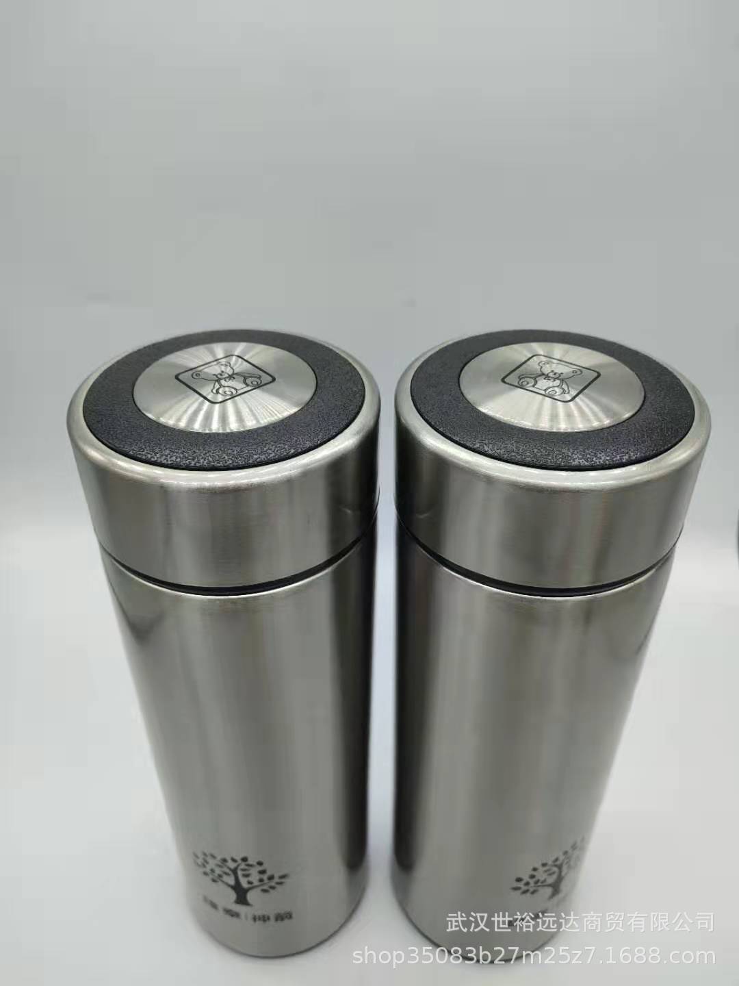 雄泰神箭百佳新款380ml小熊盖男士商务款高端大气上档次保温杯