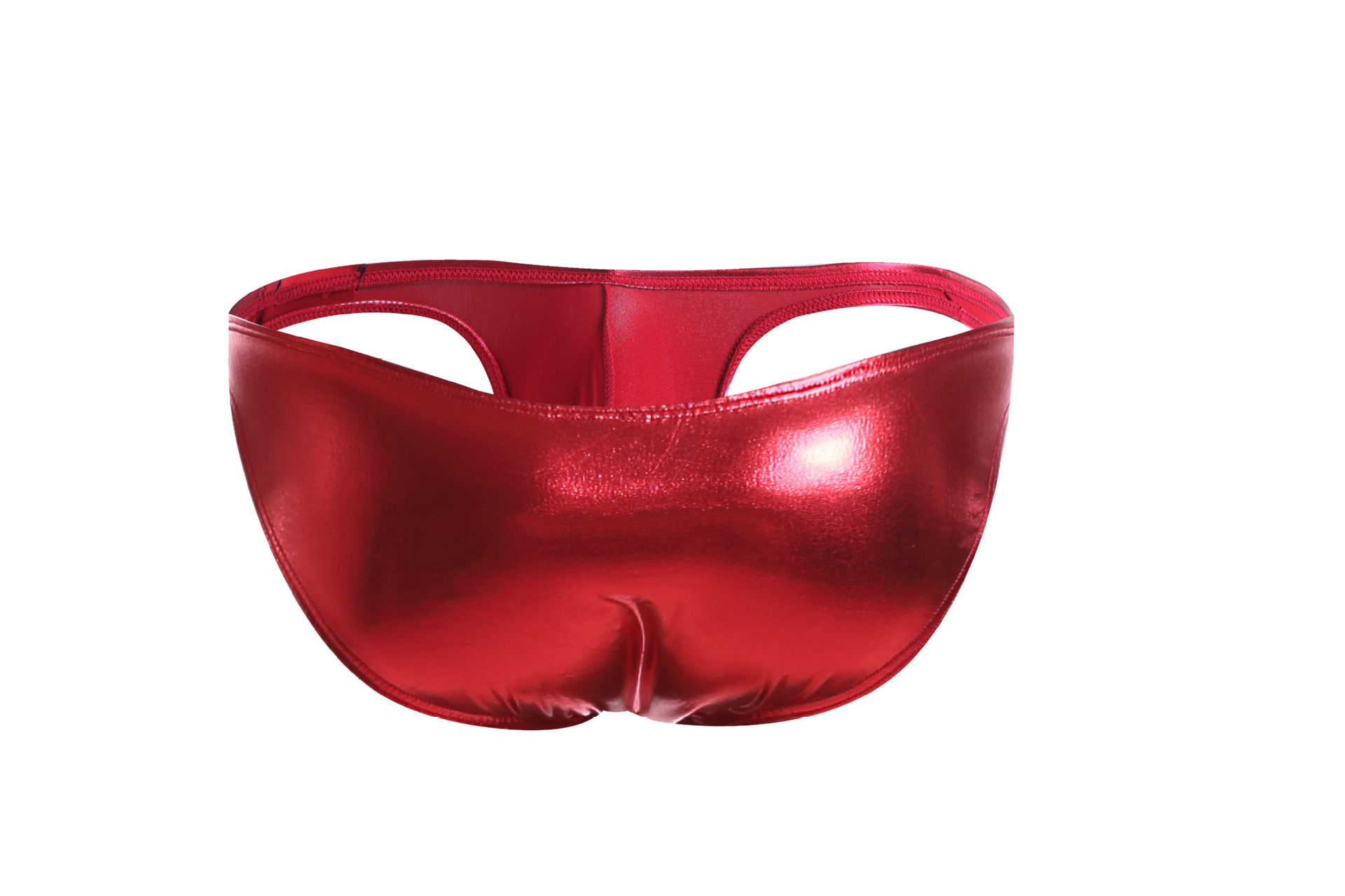 皮内裤 欧美男士内裤仿皮情趣内裤性感低腰u凸囊袋情趣男士三角裤