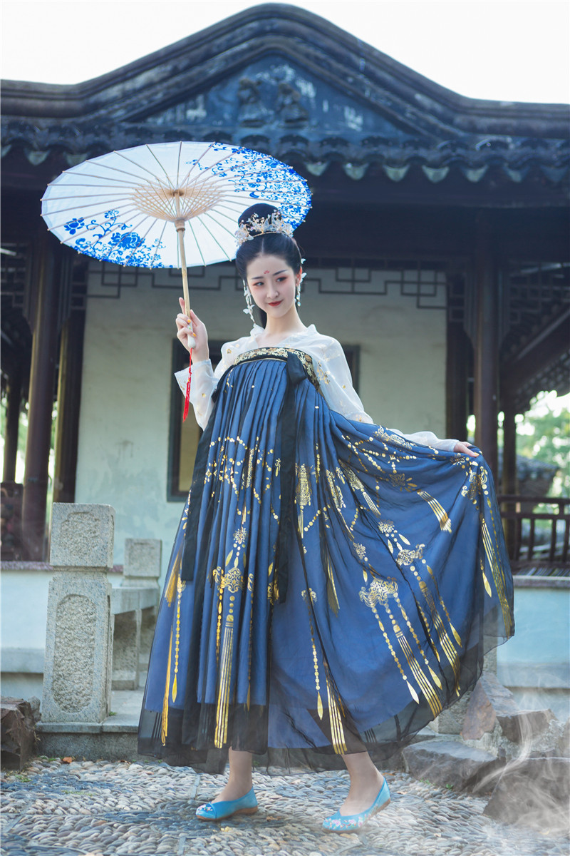 云鹤汉服女成人原创中国风仙气齐胸襦裙大摆超仙古装古风学生夏季