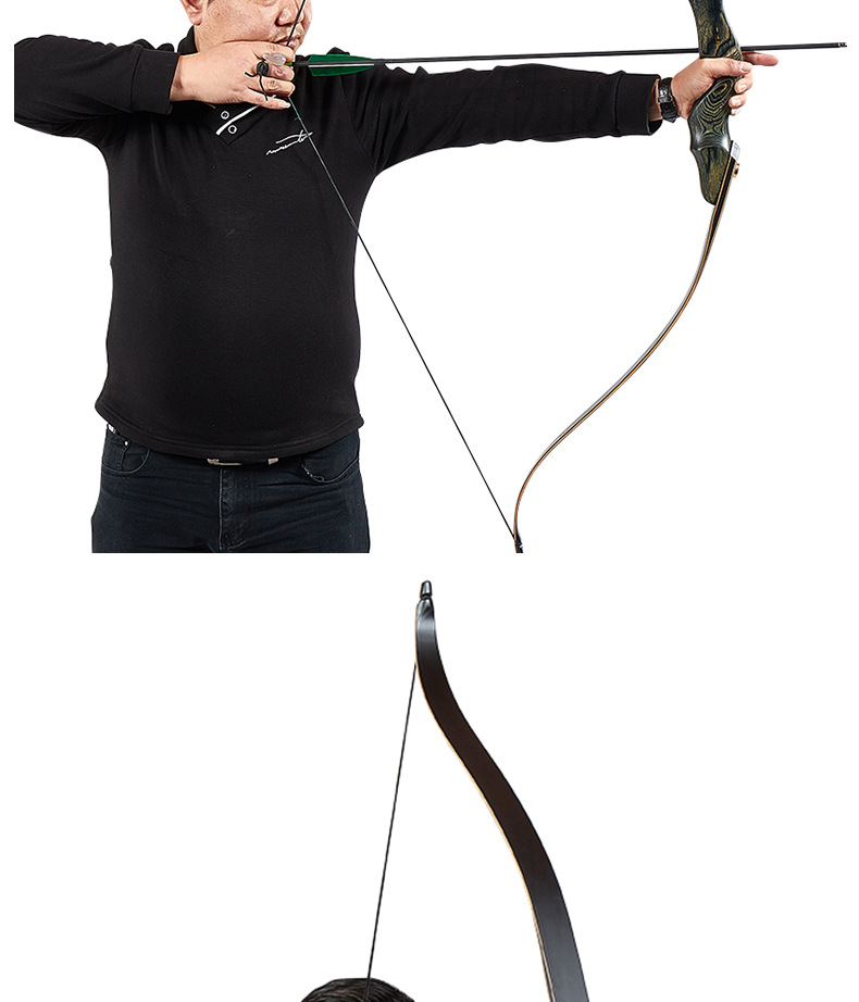 huwairen灵云反曲弓 层压弓片弓箭狩猎景区运动射箭 美猎弓