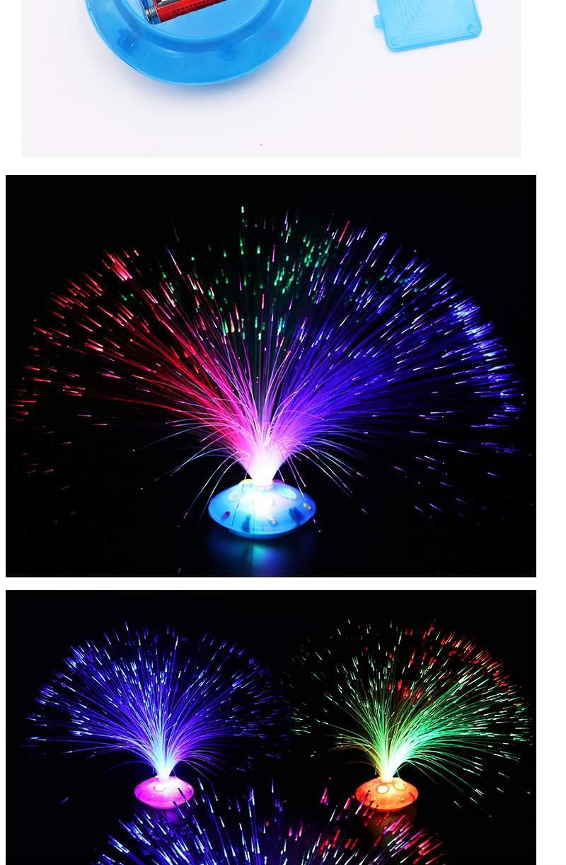 发光宝石光纤花批发 七彩闪光满天星地摊货源 可变色