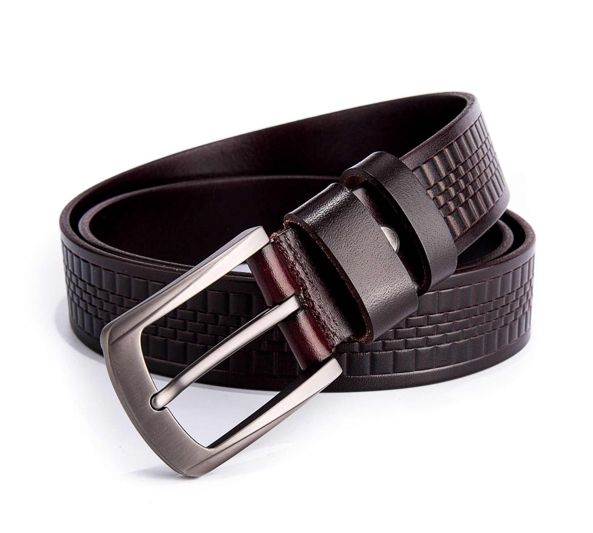 39cm漆皮压花无夹层无覆膜皮带材质:意大利进口头层牛皮纯牛皮等级