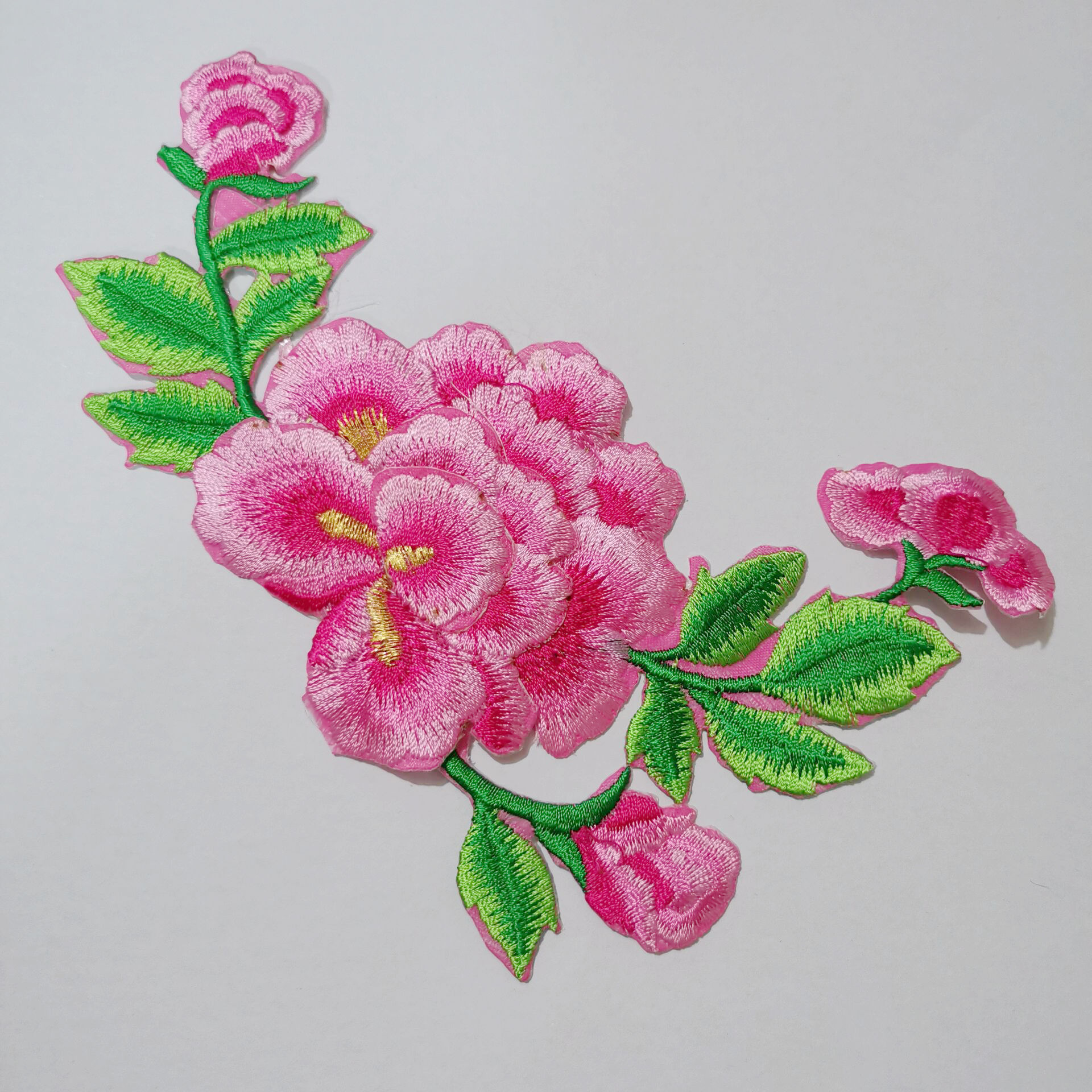 舞台服装辅料礼服旗袍花纹民族刺绣布贴立体牡丹刺绣贴花动漫diy