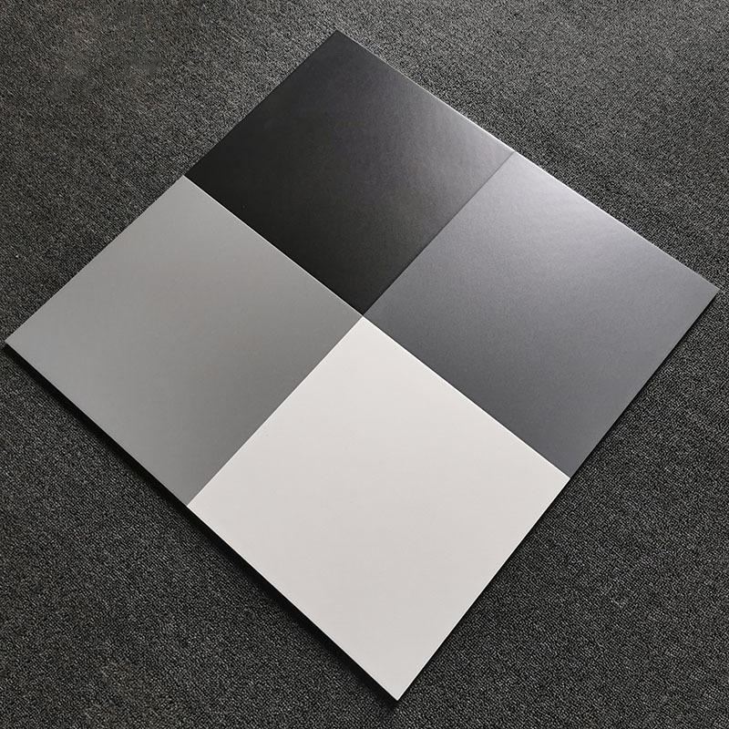 纯黑灰色瓷砖300*300厨房餐厅全白色墙砖商场过道哑光小地砖批发