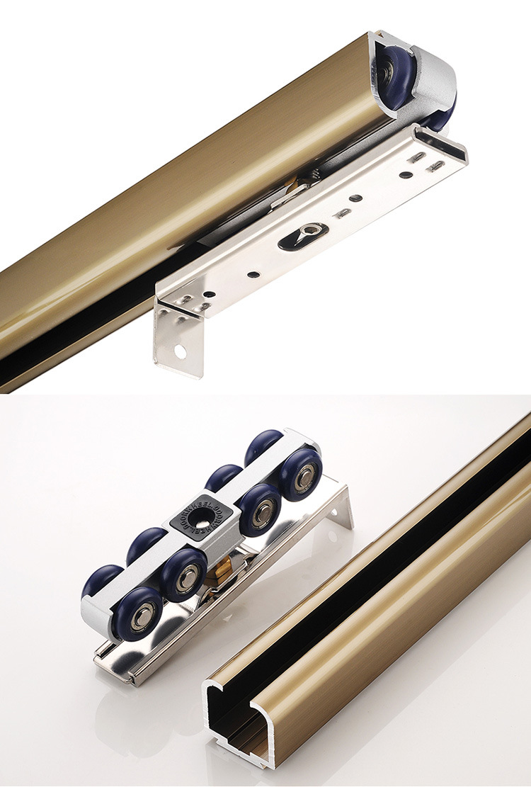 移门轨道导轨滑道实木门玻璃门折叠推拉门滑轨 滑轮吊轨吊轮导轨