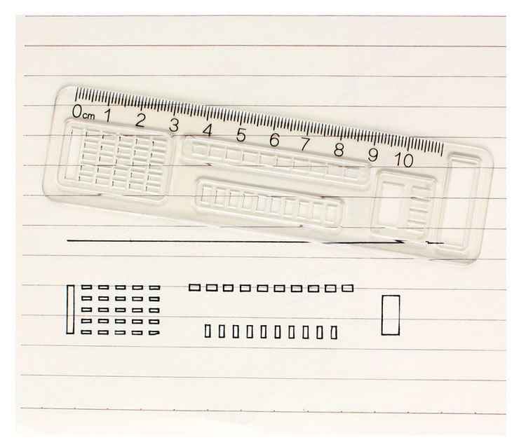 透明亚克力答题卡考试专用涂卡尺多功能透明直尺学生中考高考11cm