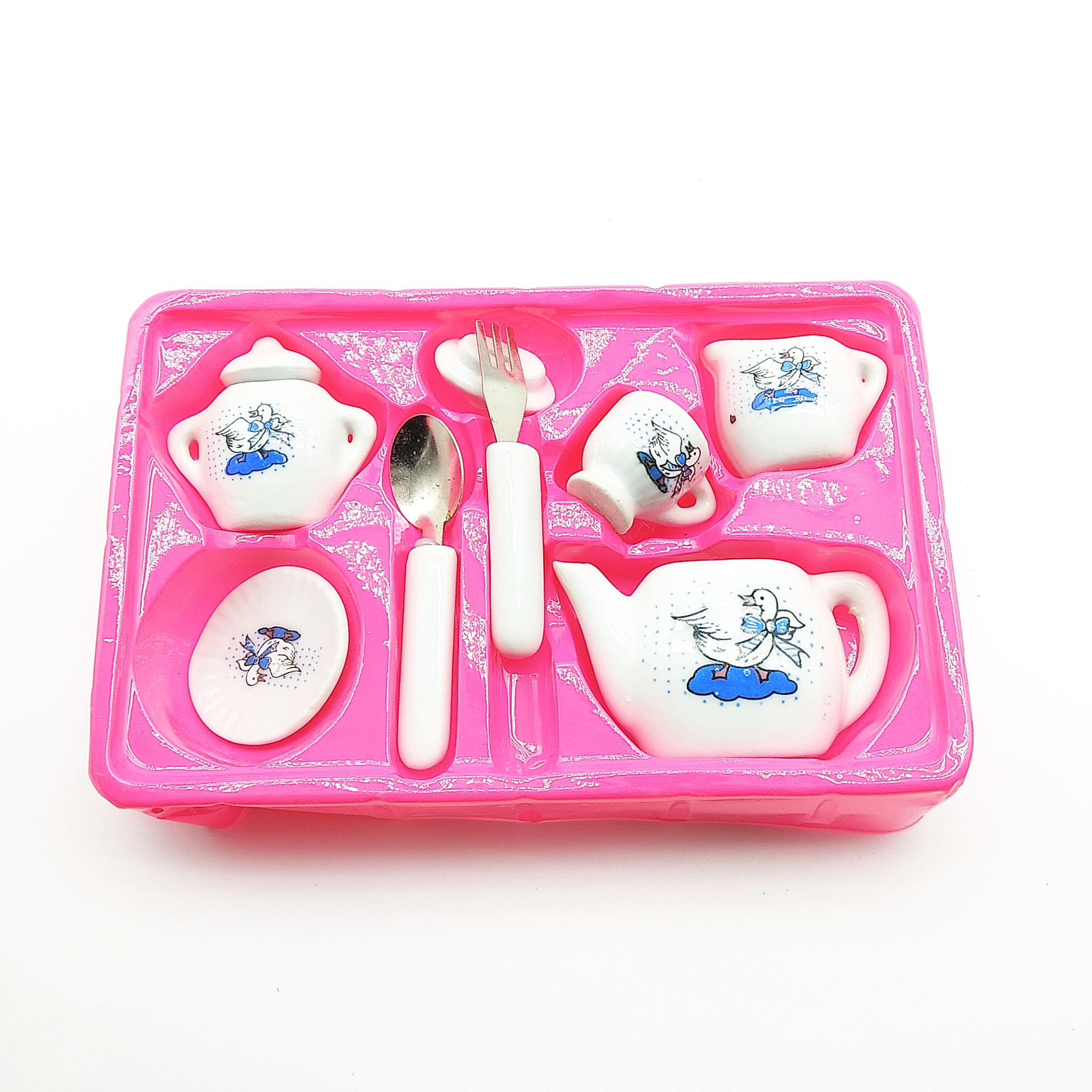 厂家批发迷你童子茶具套装茶具工艺品过家家儿童玩具地摊景区热卖