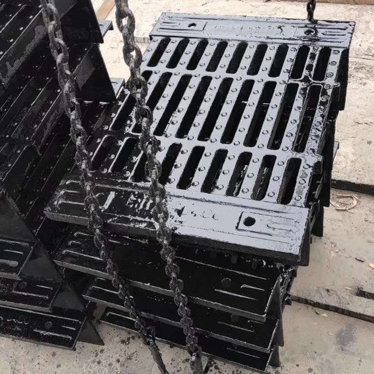 横截沟盖板 铸铁横截沟篦子 分一体式 隧道截水沟盖板500*680*190