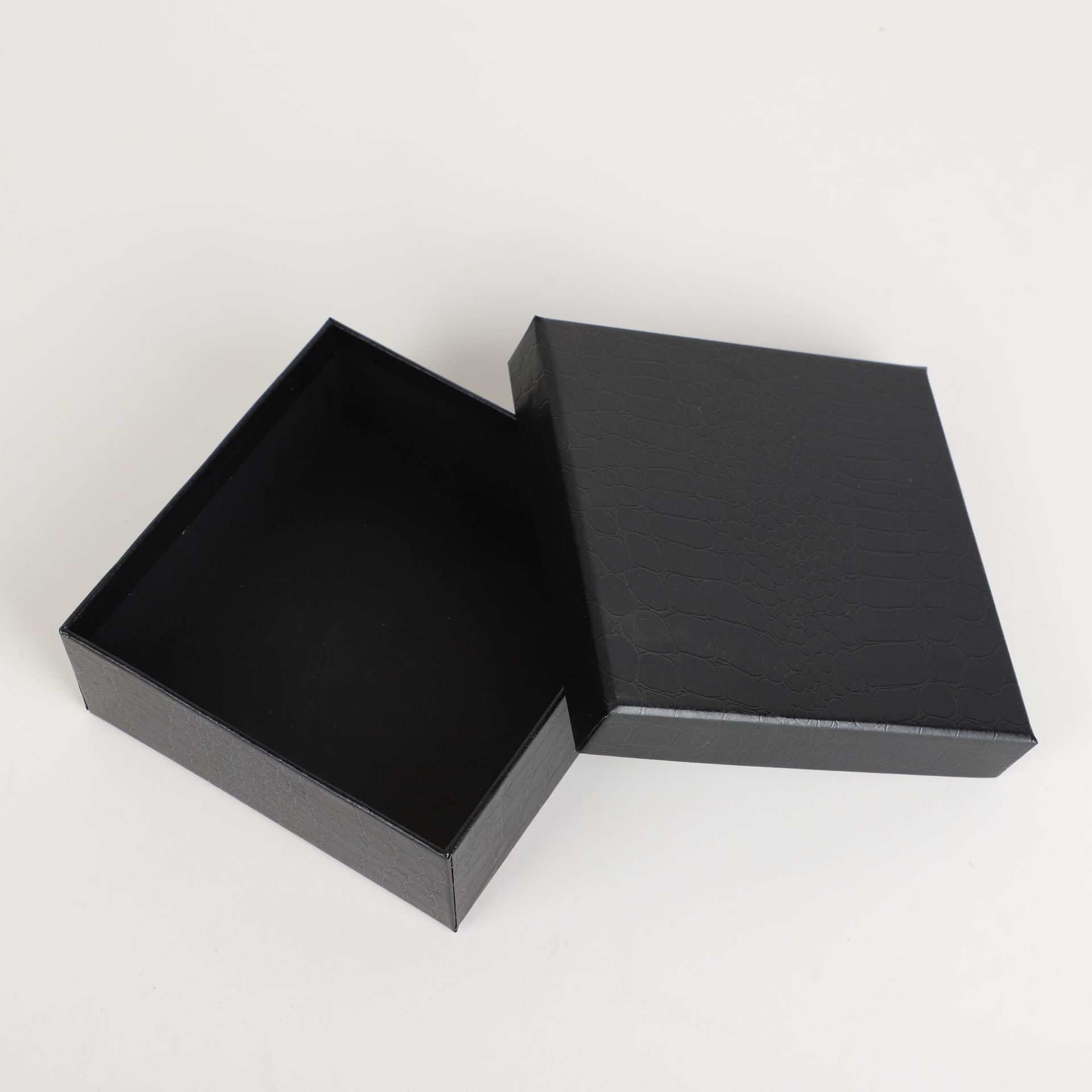 现货高档天地盖皮带盒 长短款钱包盒子精美黑色礼品盒 包装盒定做