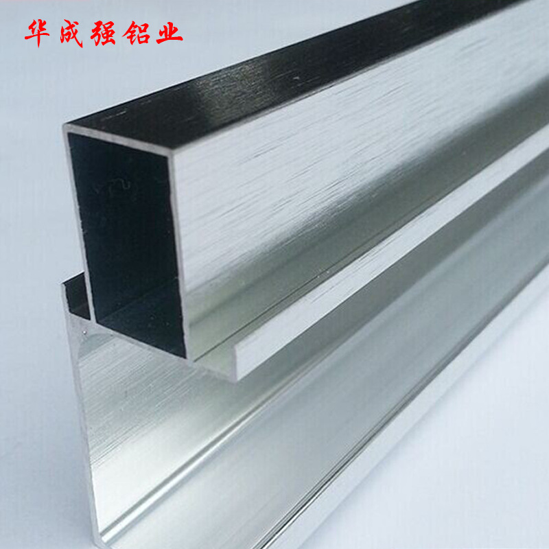 定制生产c型铝合金型材 铝合金橱柜型材免拉手 可氧化香槟多色