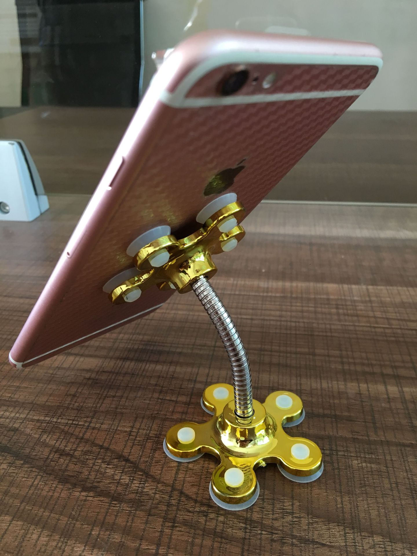 新型魔力吸盘手机支架 双面硅胶吸盘 桌面家用懒人支架多功能支架