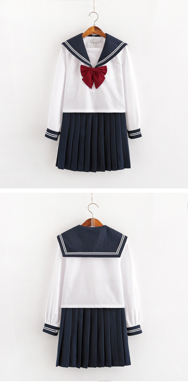 软妹jk制服裙日本关西襟二本水手服学院风毕业班服校服套装女