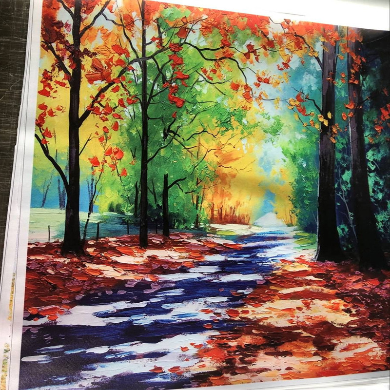 跨境外贸无框仿真手绘油画喷绘装饰画批发托马斯风景高清打印画芯