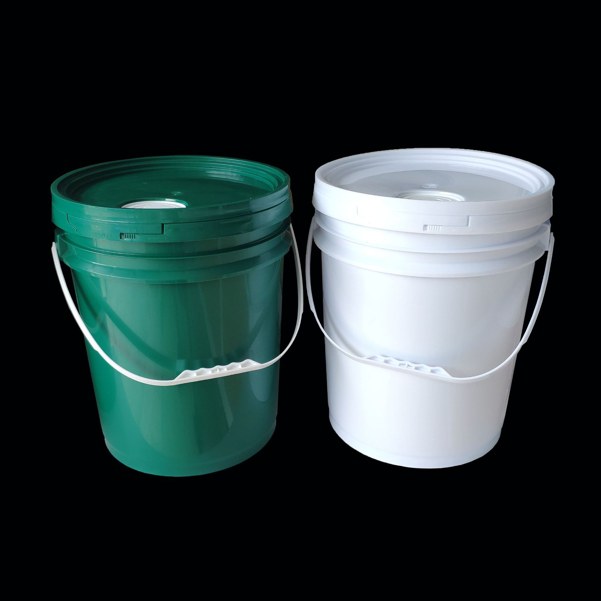 18公斤广口塑料桶 18升涂料油漆桶 18l建材原料桶 现货 带盖 厂家-阿