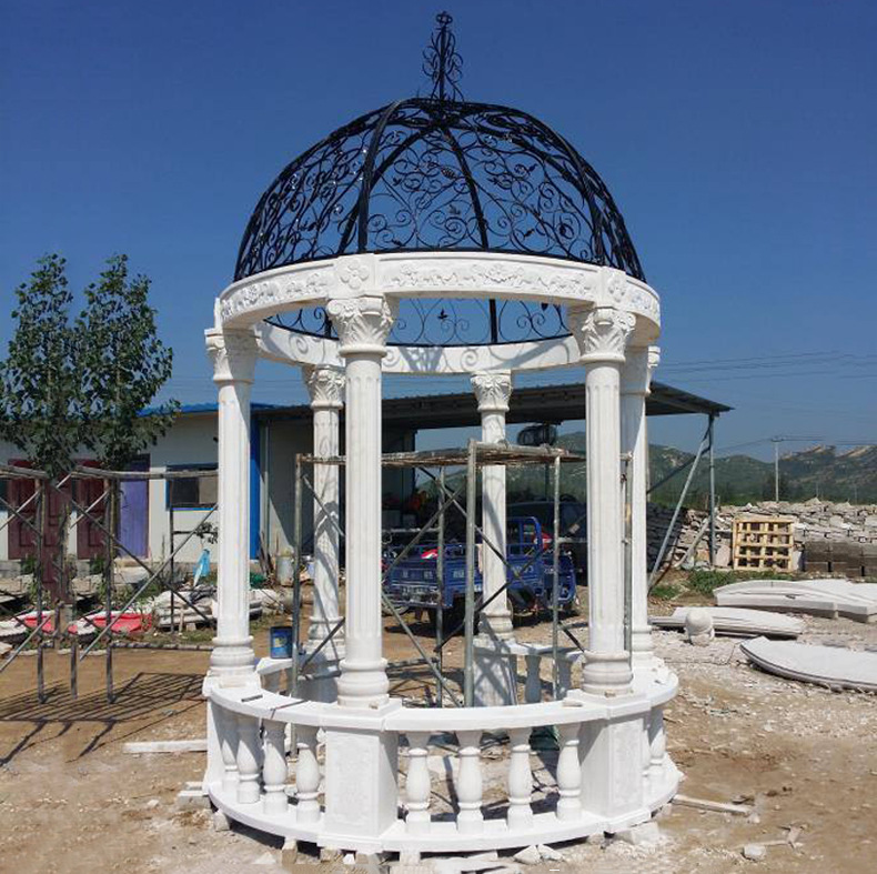 大理石欧式柱人亭子 材质 尺寸 多种欧式大理石石雕景观凉亭定制