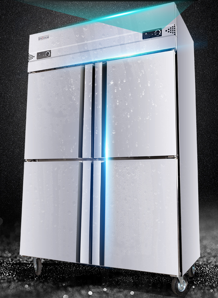 穗凌冰柜商用不锈钢立式四门酒店饭店厨房冰箱双温冷藏冷冻柜雪柜