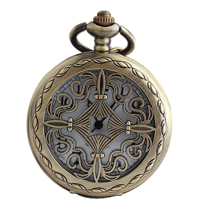 中国风中国铜钱项链表复古怀表批发中国节大怀表复古纪念怀表
