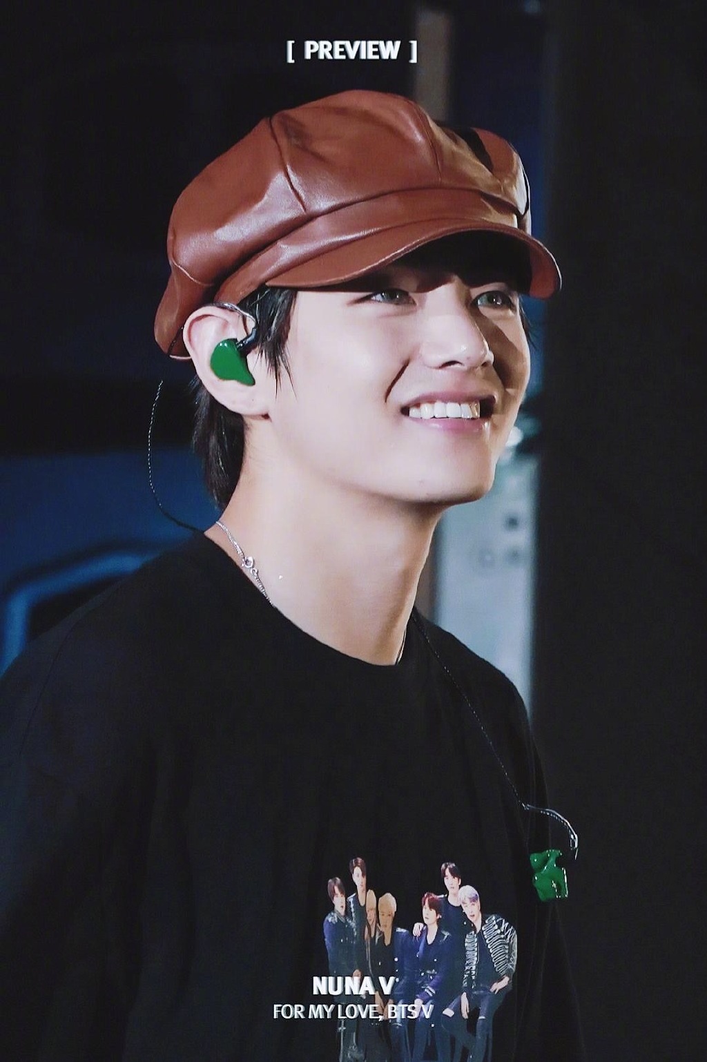 防弹少年团金泰亨v演唱会皮革贝雷帽情侣鸭舌帽出口日韩外贸