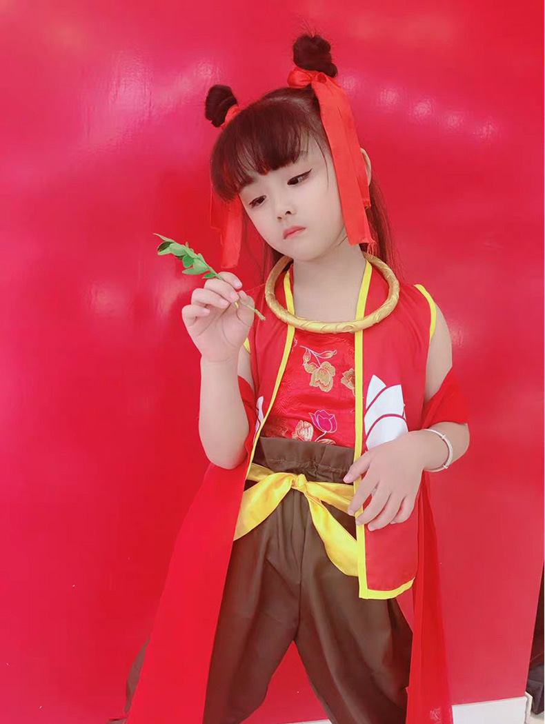 哪吒魔童降世cos衣服装熬敖丙假发混天绫儿童魔化哪咤cosplay道具