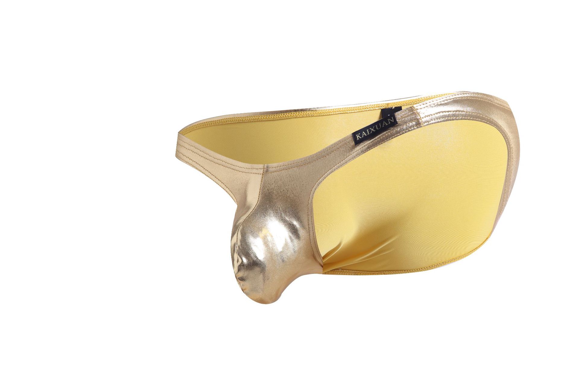 皮内裤 欧美男士内裤仿皮情趣内裤性感低腰u凸囊袋情趣男士三角裤