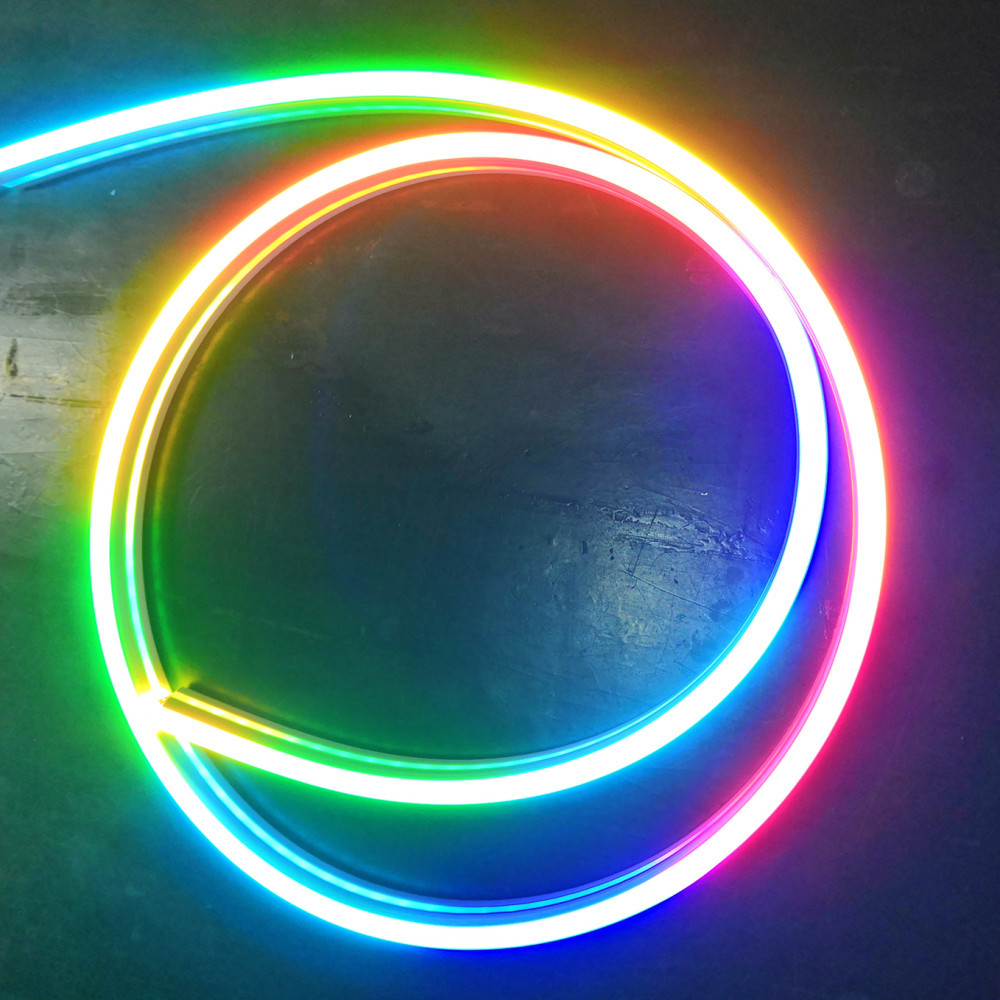 06*13led霓虹柔性全彩跑马灯带 小尺寸硅胶幻彩流水软灯条变色带-阿里