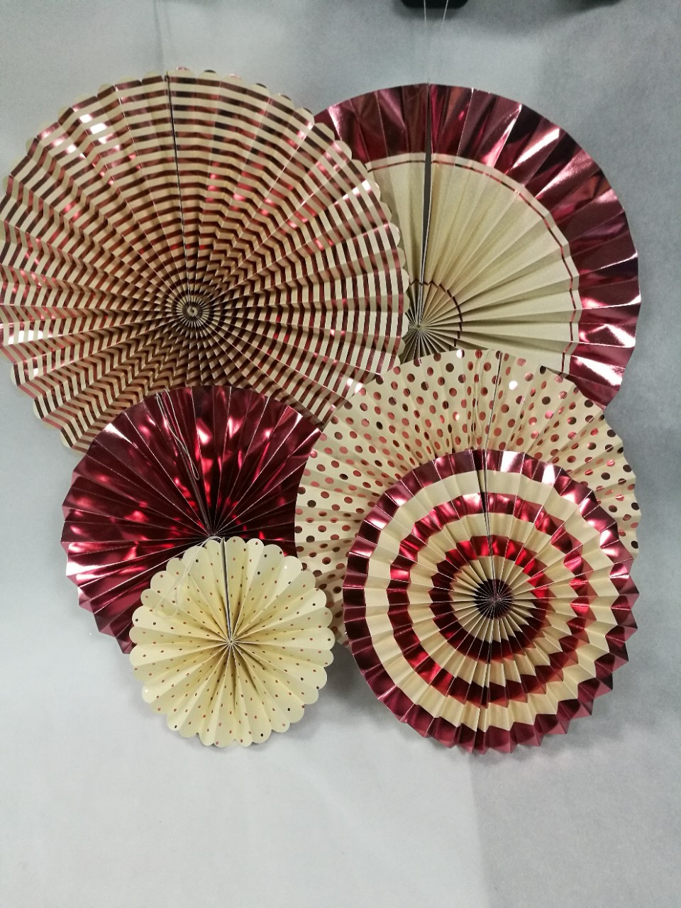 婚房婚礼纸花布置结婚庆典礼纸扇花装饰折扇手工花扇