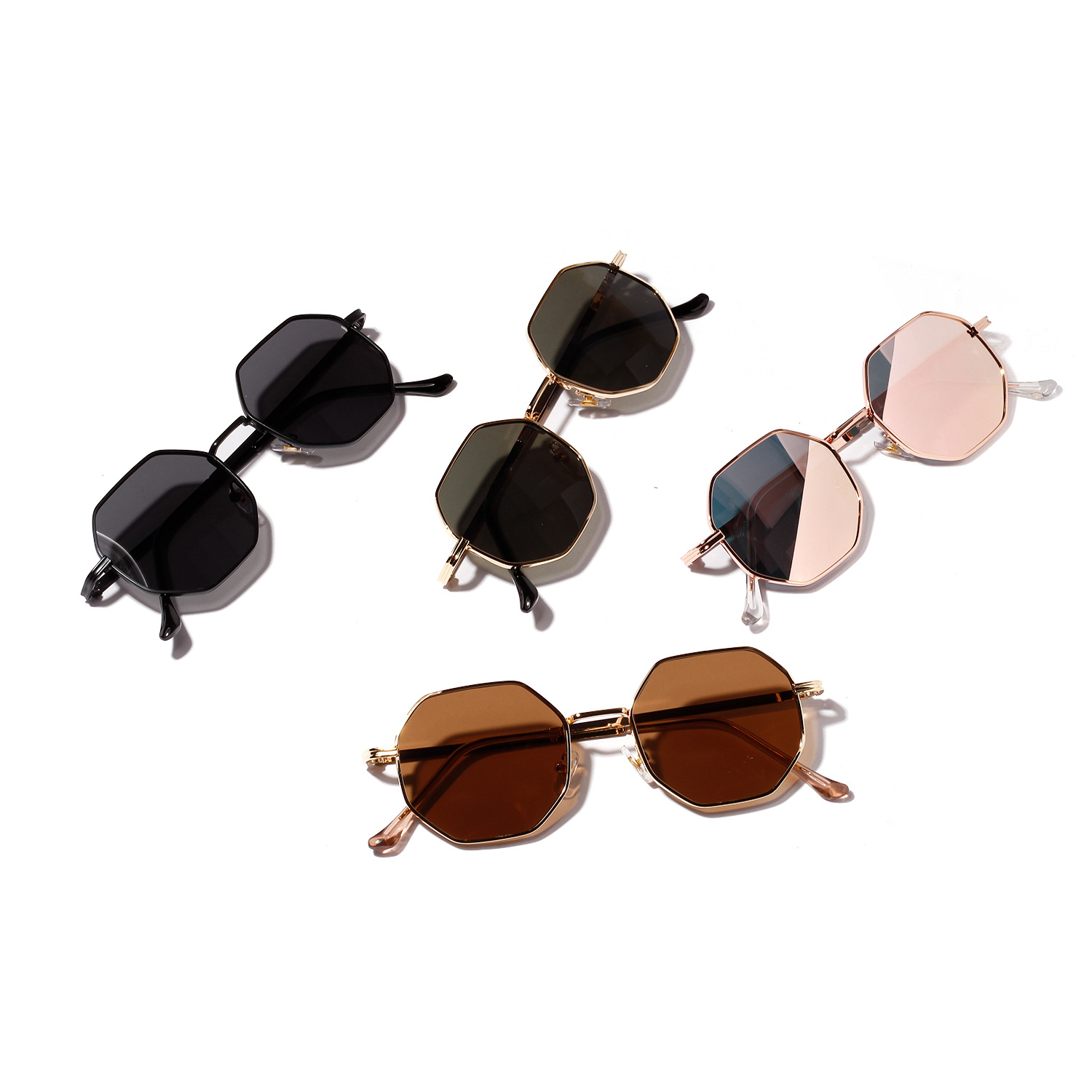 xunge glasses 19620 round retro metal prince glasses 2022 small frame sunglasses men‘s polygonal sunglasses