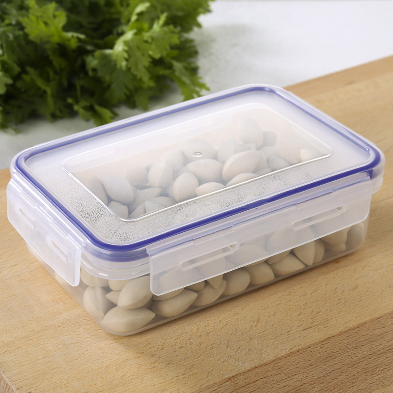 大号长方形带扣密封保鲜盒pp冰箱微波炉专用饭盒透明食品包装盒