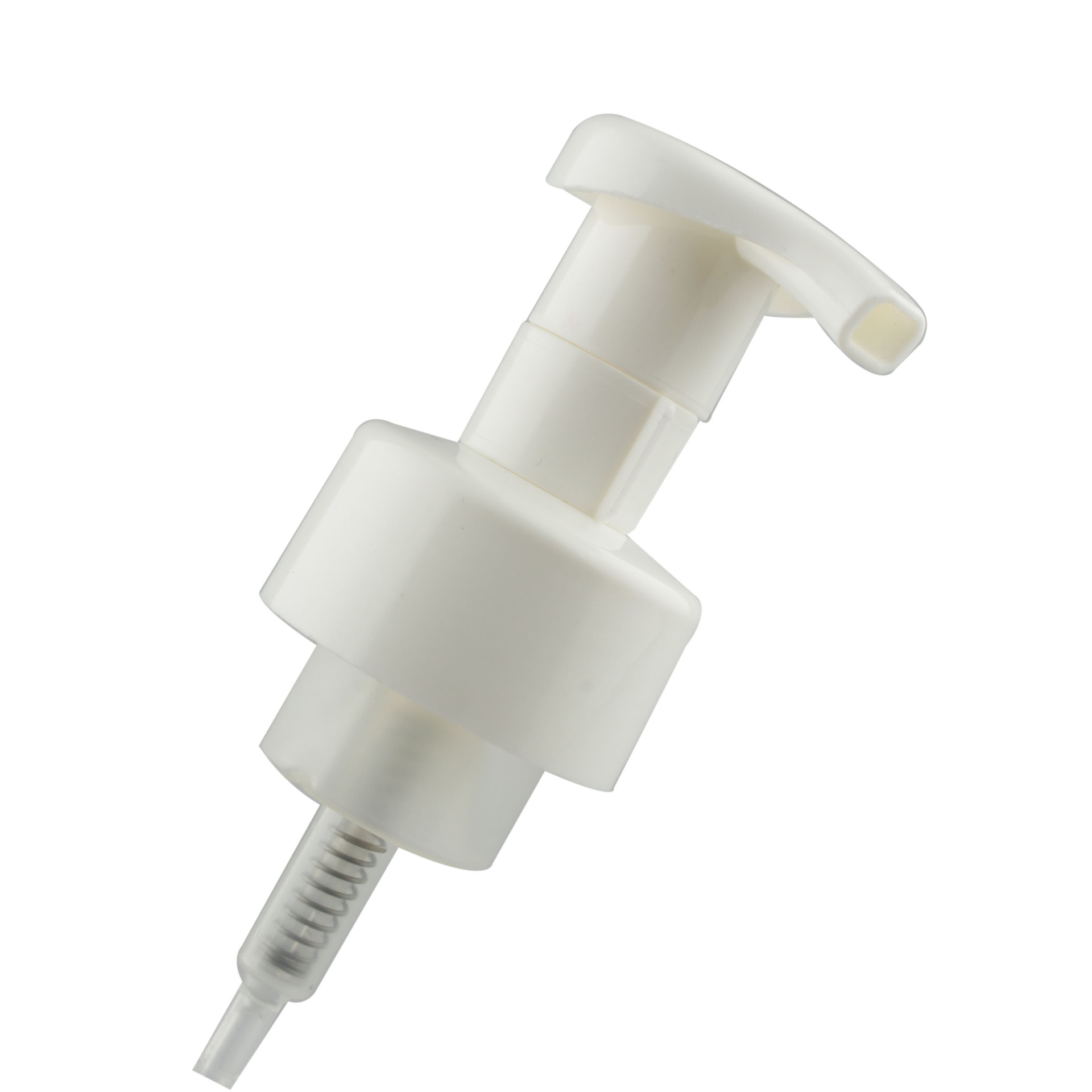 厂家直销40/410塑料白色泡沫泵头 慕斯起泡泵头 沐浴露按压泵头